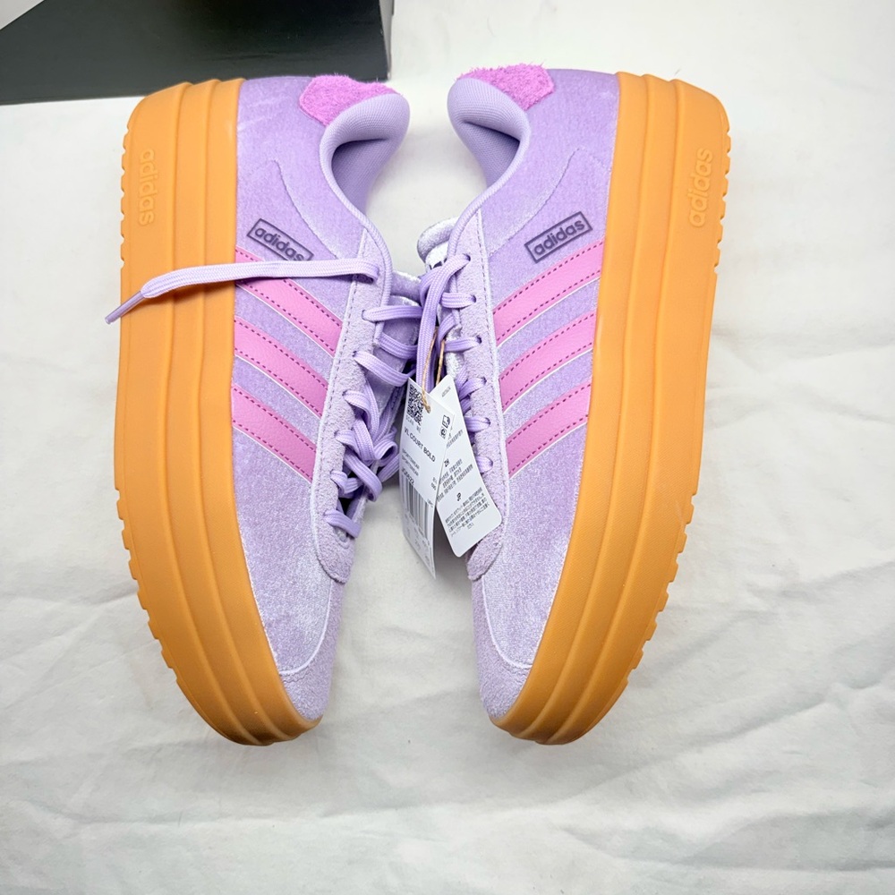 Adidas VL Court Bold Women’s 6 Purple Pink Platform Sneakers JQ5622 NEW - Picture 6 of 9